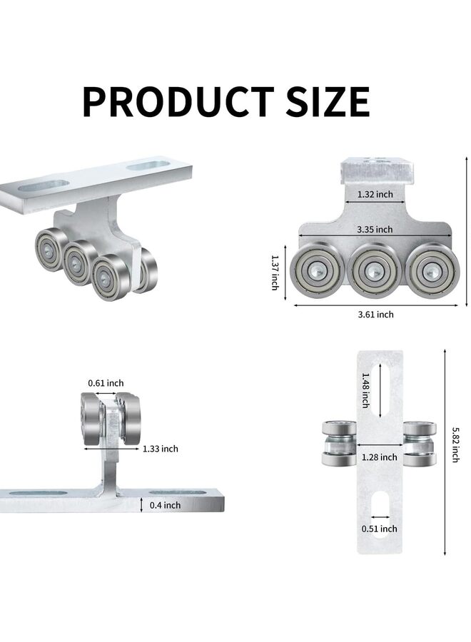 LAMAY Hoist Trolley for Electric Hoist 6 Wheel Trolley Assembly for use withAll 1-5/8" or Taller Strut Channel,Suitable for Garage Hoist Systems - Image 2